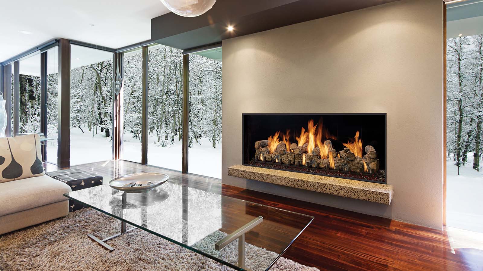 Timber Fire Collection - Single-Sided Gas Fireplace